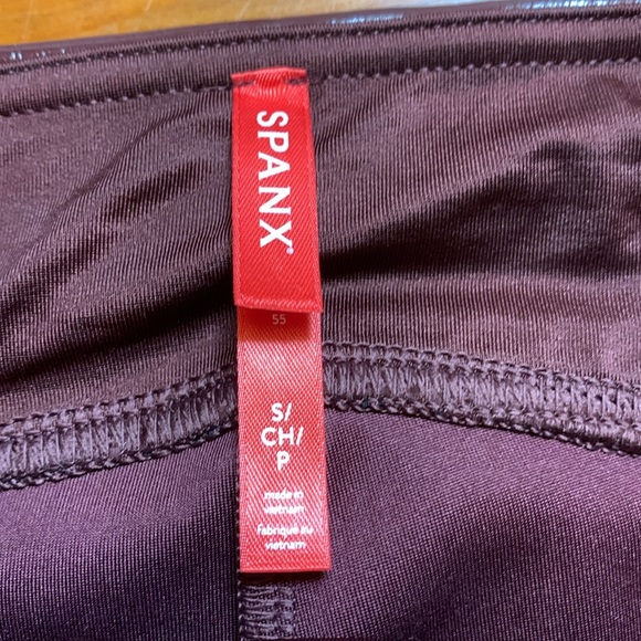 NWT Spanx brown faux leather pants. - Picture 7 of 8